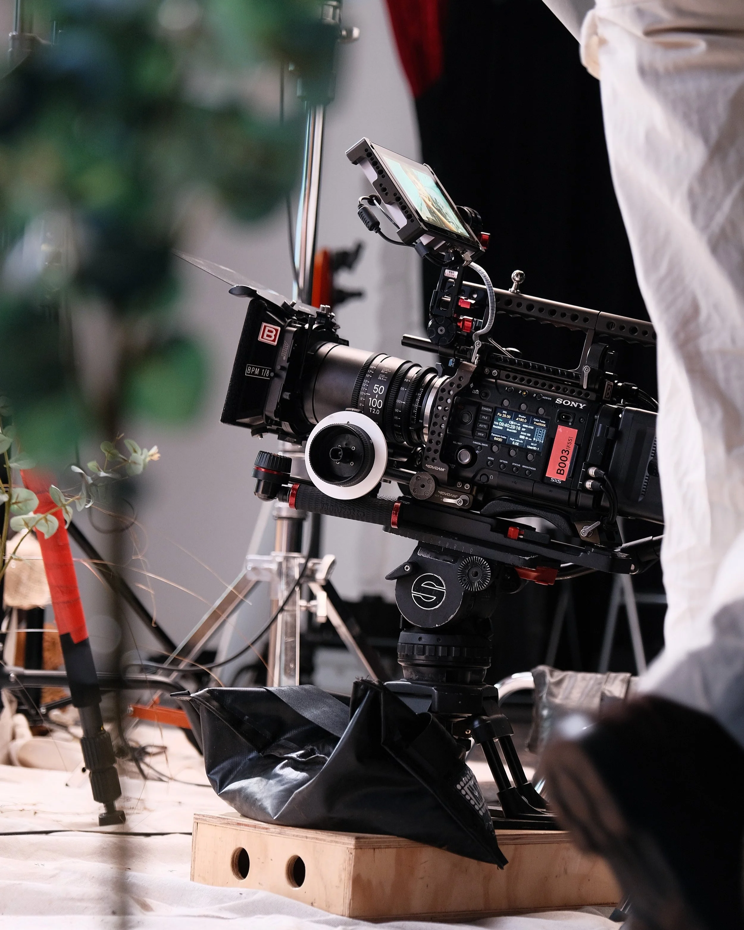 Camera rig on set